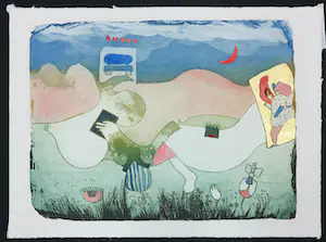 Michel van Overbeeke - Ets/aquatint met bladgoud, Into Itself III kopen? Bied vanaf 50!