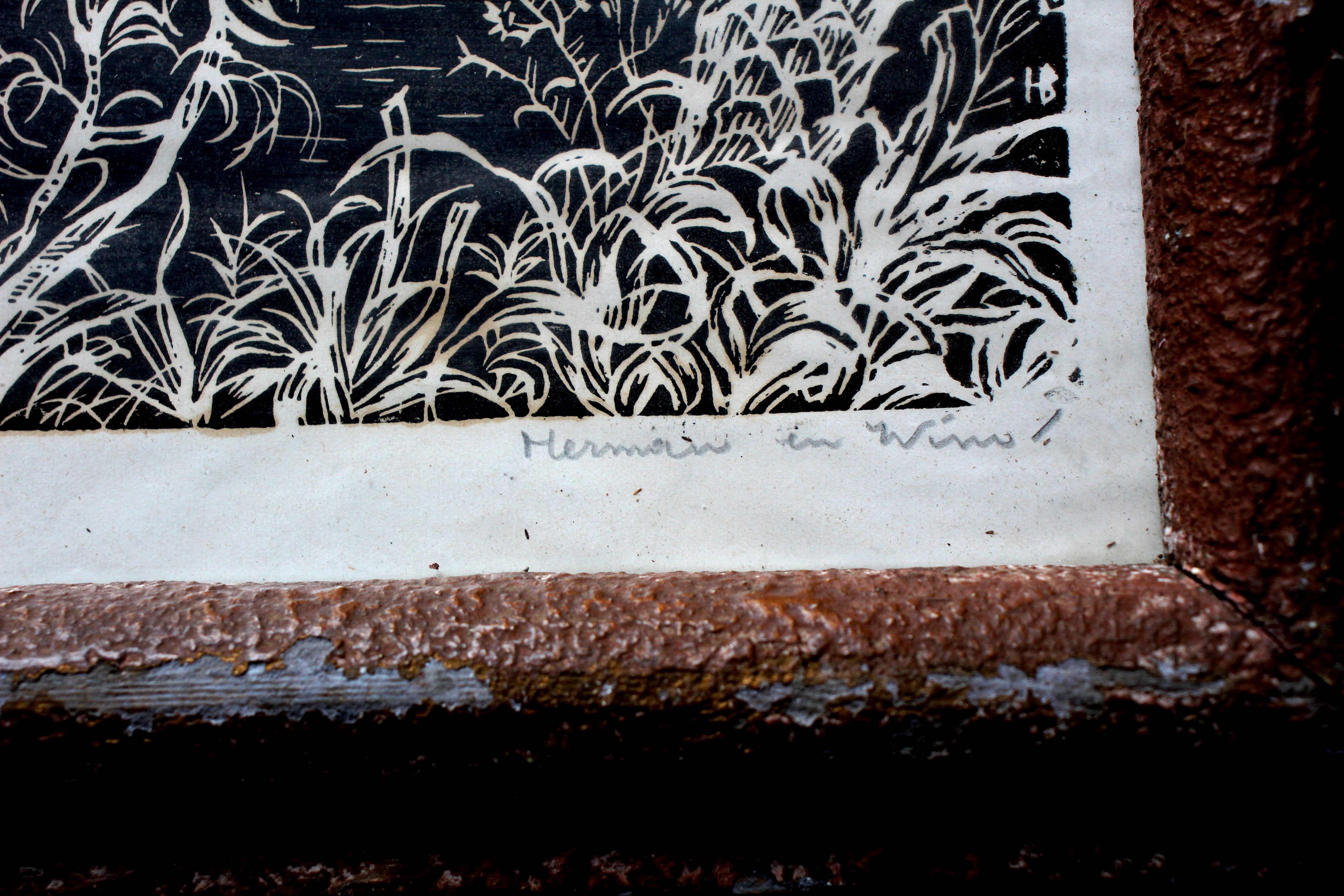 Herman Bieling - ingelijste houtsnede: Kerstmis 1940 kopen? Bied vanaf 55!