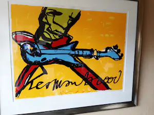Herman Brood - Zeefdruk, titel, "Yellow Guitar Man" kopen? Bied vanaf 425!