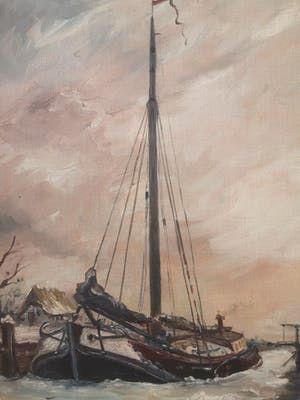 Niet of onleesbaar gesigneerd - Aangemeerd aan Kade kopen? Bied vanaf 1!