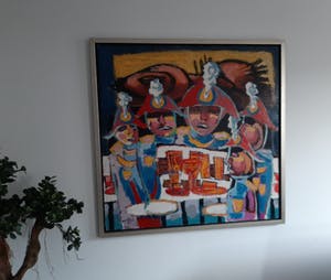 Martin van Wordragen - 'SCHUTTERSFEEST' Kleurrijk en zeer groot! kopen? Bied vanaf 795!