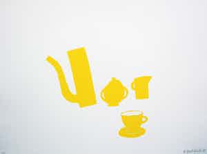 Klaas Gubbels - Zeefdruk: Kannen en kop verkocht voor € 275!