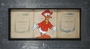 Jan Bollaert - Acryl op papier, Singing Duck - Ingelijst (Groot) kopen? Bied vanaf 50!
