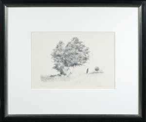 Metten Koornstra - Litho, Wandelaar bij een boom - Ingelijst kopen? Bied vanaf 70!