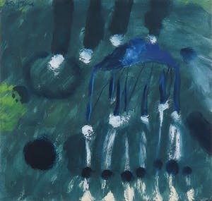 Eugene Brands - Gouache, Man in Space - Ingelijst kopen? Bied vanaf 1400!