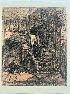 Kees van Dongen - Figuren in een Oosterse steeg kopen? Bied vanaf 650!