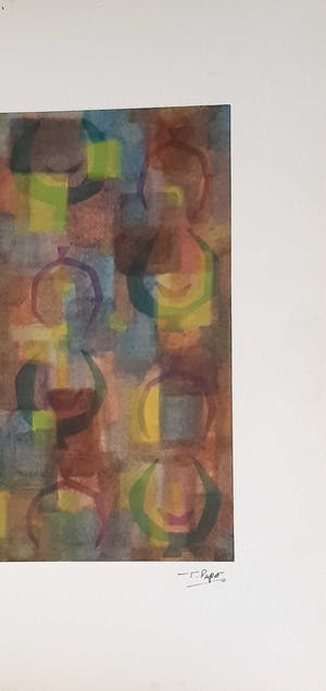 Ton Pape - Gouache - Geometrisch Abstract nr 333 kopen? Bied vanaf 35!
