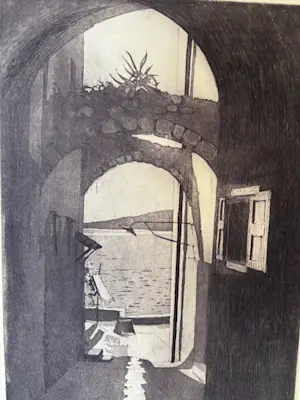 Giorgio Ferrari - Doorkijkje naar bergmeer kopen? Bied vanaf 25!