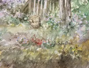 Jan Schaeffer - Landschap met bloesembomen kopen? Bied vanaf 69!