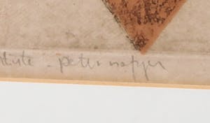 Peter Nafzger - Ets/aquatint/houtsnede, uit serie: Verhalende beelden - Ingelijst kopen? Bied vanaf 1!