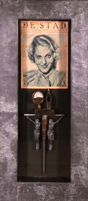 Jan Bollaert - Gemengde techniek op board, Jezus I - Ingelijst (Groot) verkocht voor € 50!