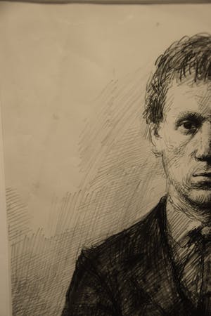 Aat Veldhoen - Portret van een Man, 1964 - Rotaprint op papier kopen? Bied vanaf 40!