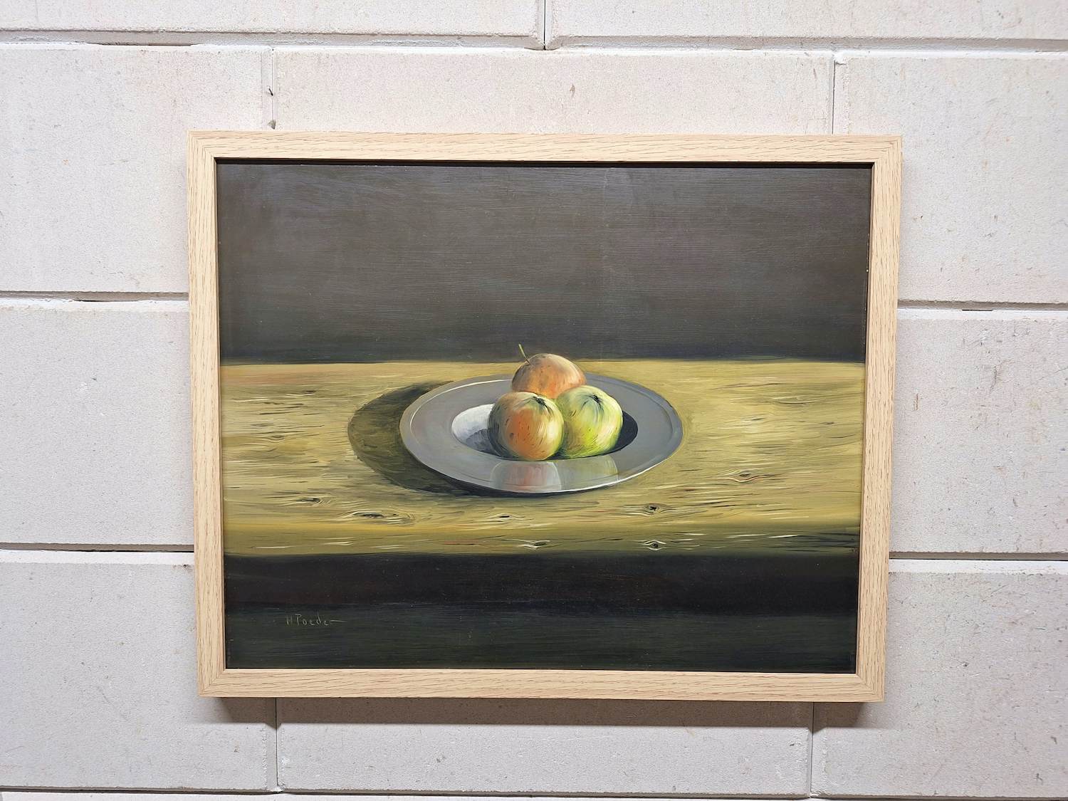 Henk Poeder - Stilleven met Appels op een Fruit Schaal kopen? Bied vanaf 125!