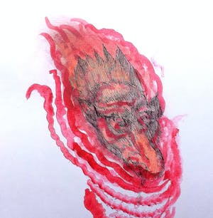 Ernst Fuchs - tittle: Selbstportrait GROTESK kopen? Bied vanaf 1!