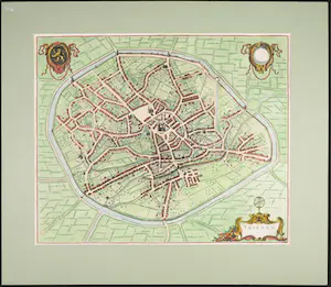 Joan Blaeu - Handgekleurde gravure, Thienen kopen? Bied vanaf 70!