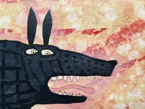 Gert Strengholt - Gemengde druktechniek op papier | 'Nasty dogs 3' | 2011 (FRAAI INGELIJST) kopen? Bied vanaf 10!