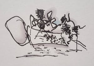 Piet Ouborg - Compositie, met de hand ingekleurde en gesigneerde litho kopen? Bied vanaf 150!