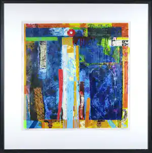 Jos Verwiel - Zeefdruk, Blue Tombe - Ingelijst (Groot) verkauft für € 95!
