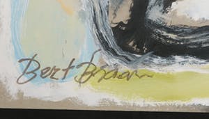 Bert Braam - Gemengde techniek op karton, Lot van twee abstracte composities kopen? Bied vanaf 1!