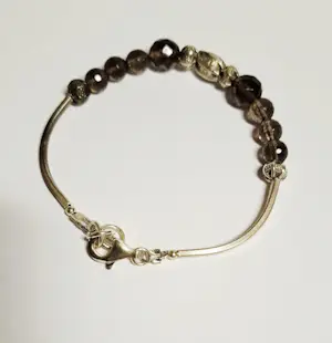 Nieuwe Armband van natuurlijke facetgeslepen Rookkwarts kopen? Bied vanaf 70!