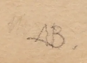 Niet of onleesbaar gesigneerd - Potloodtekening, Studie van twee handen kopen? Bied vanaf 1!