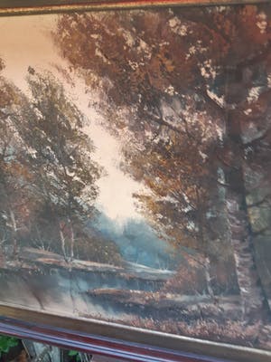Gerry van der Linden - Boslandschap, Berkenbomen aan Ven kopen? Bied vanaf 25!
