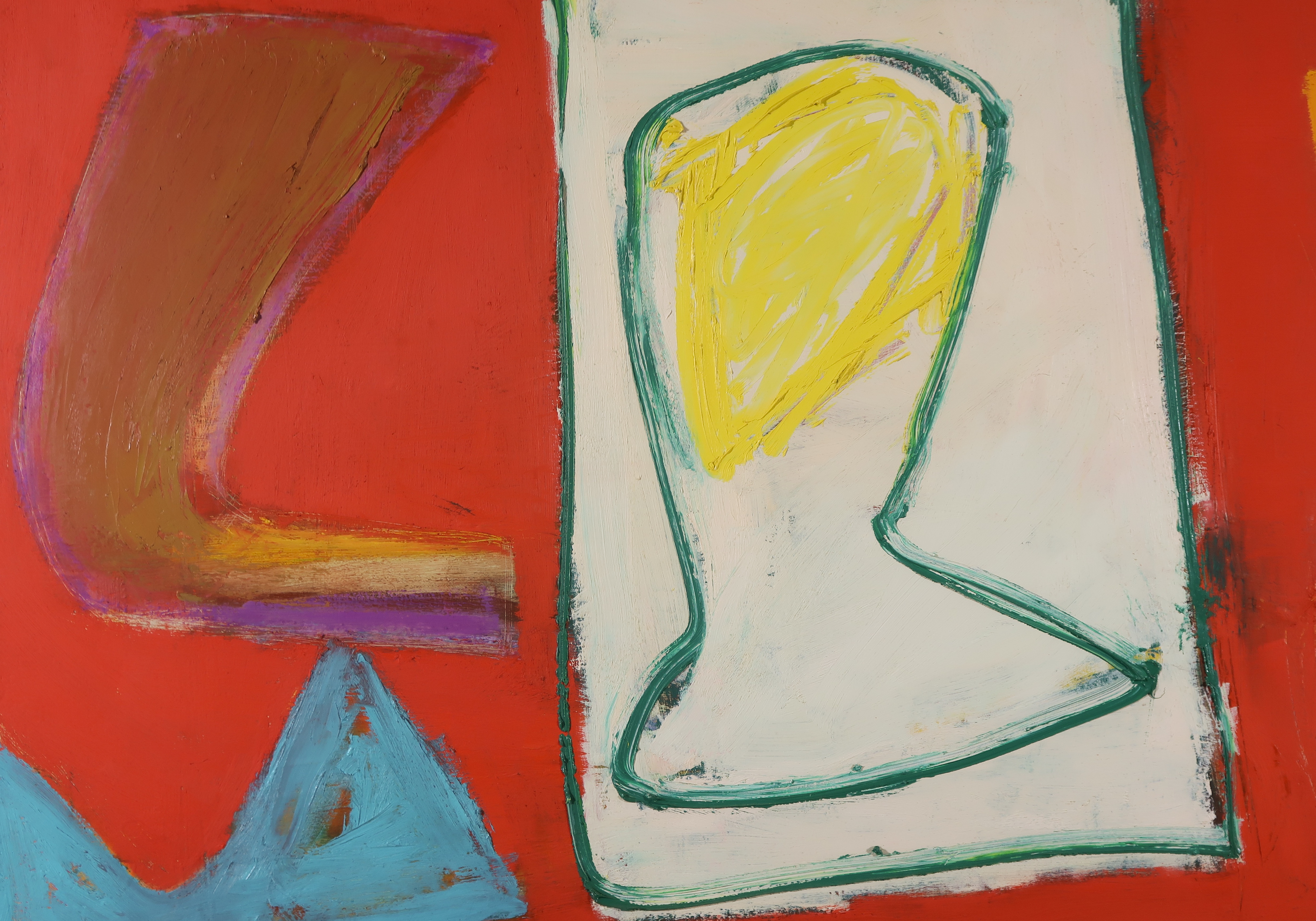 Dolf Verlinden - Olieverf op doek, Abstracte compositie - Ingelijst (Zeer groot) kopen? Bied vanaf 500!