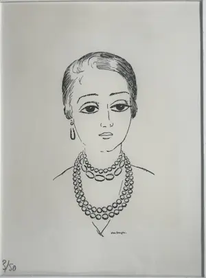 Kees van Dongen - ELEGANTE AUX CHARBONNIERS 1930 - ZINCOGRAFIE kopen? Bied vanaf 225!