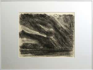 Paul Overhaus - Houtskool, Na Zonsondergang - Ingelijst verkocht voor € 1!