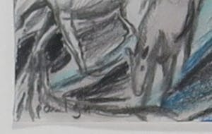 Paul Klemann - Potlood, De drinkplaats bij de brug - Ingelijst kopen? Bied vanaf 250!