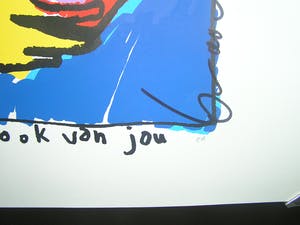 Herman Brood - Zeefdruk: KOOK VAN JOU, welke met de hand is gesigneerd door Herman Brood. kopen? Bied vanaf 175!
