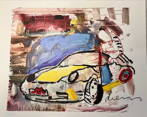 Peter Diem - Porsche - 2 zeefdrukken - gesigneerd - 100 ex kopen? Bied vanaf 1!