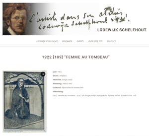 Lodewijk Schelfhout - Femme au tombeau, droge naald ets (1e staat, netjes ingelijst) kopen? Bied vanaf 85!