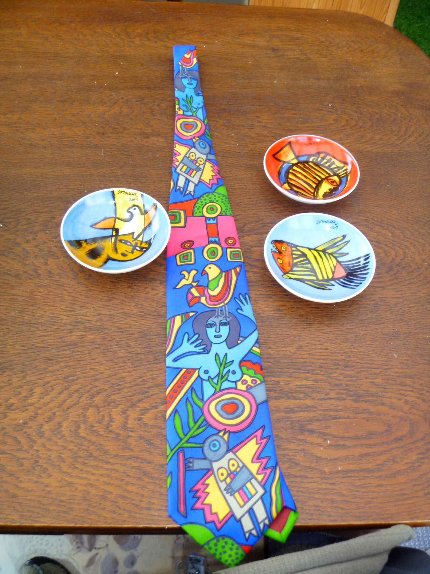 Corneille - zeer mooie zijden originele stropdas + 3 schaaltjes kopen? Bied vanaf 45!