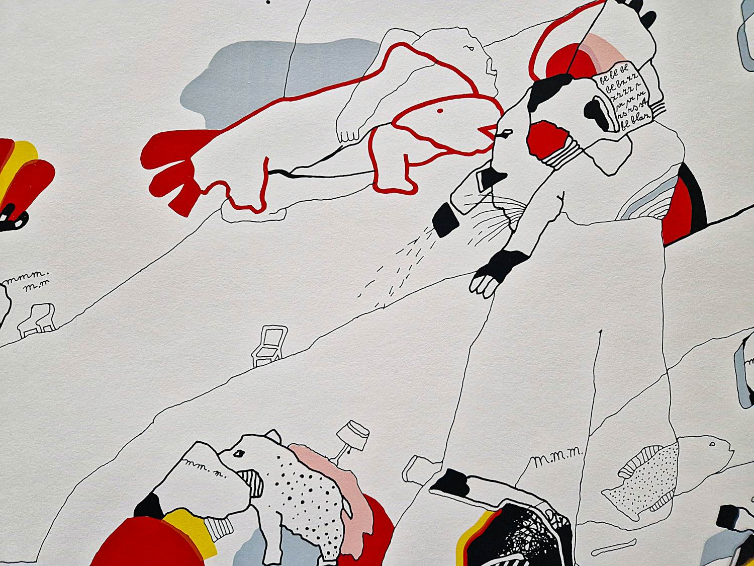 Buy Huibert van Dorp - Polychrome zeefdruk op dik glanspapier "MMMmmmm" potloodgesigneerd? Bid from 38!