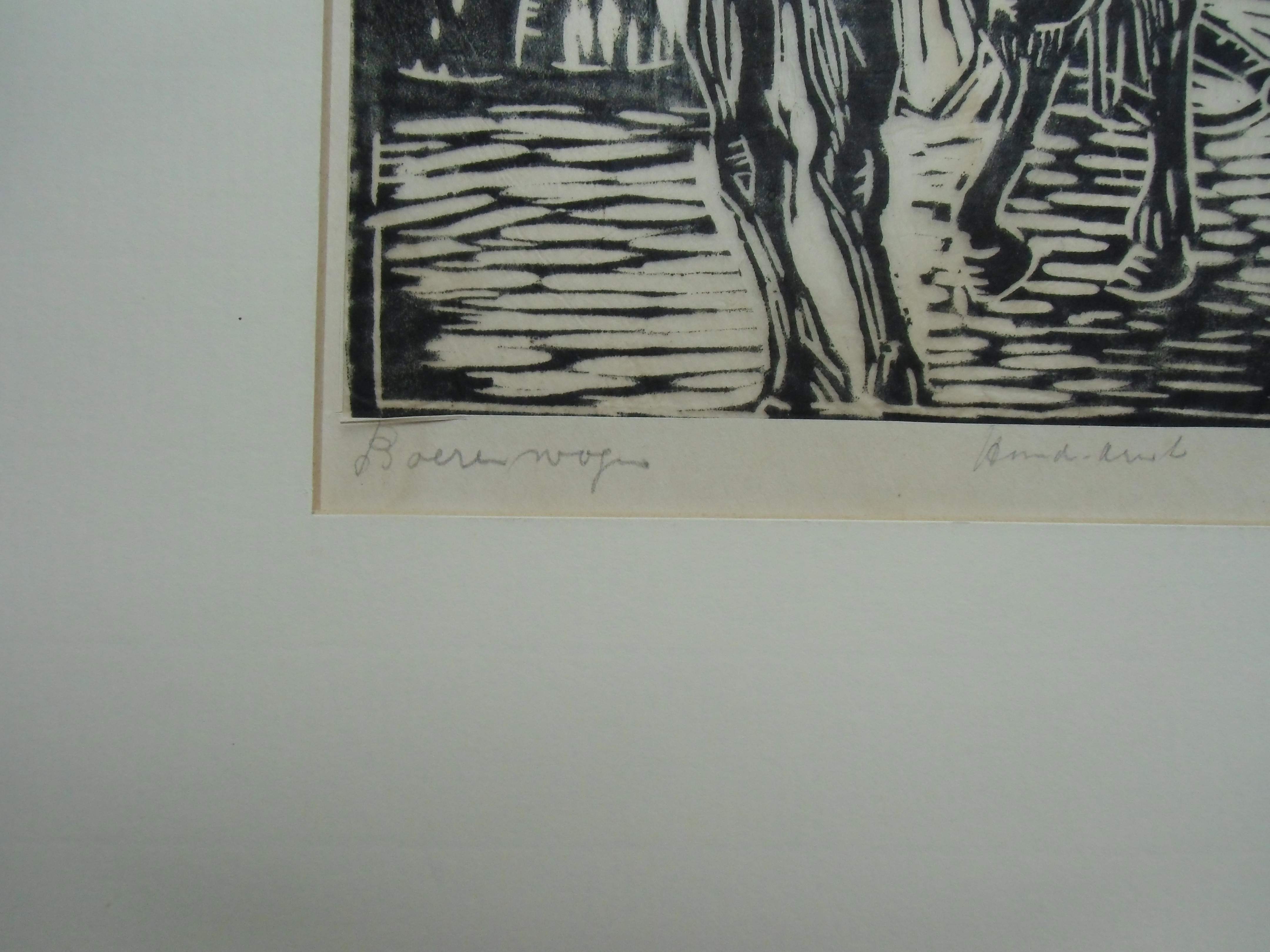 Wim Bosma - BOERENWAGEN // HOUTSNEDE VAN WIM BOSMA kopen? Bied vanaf 30!