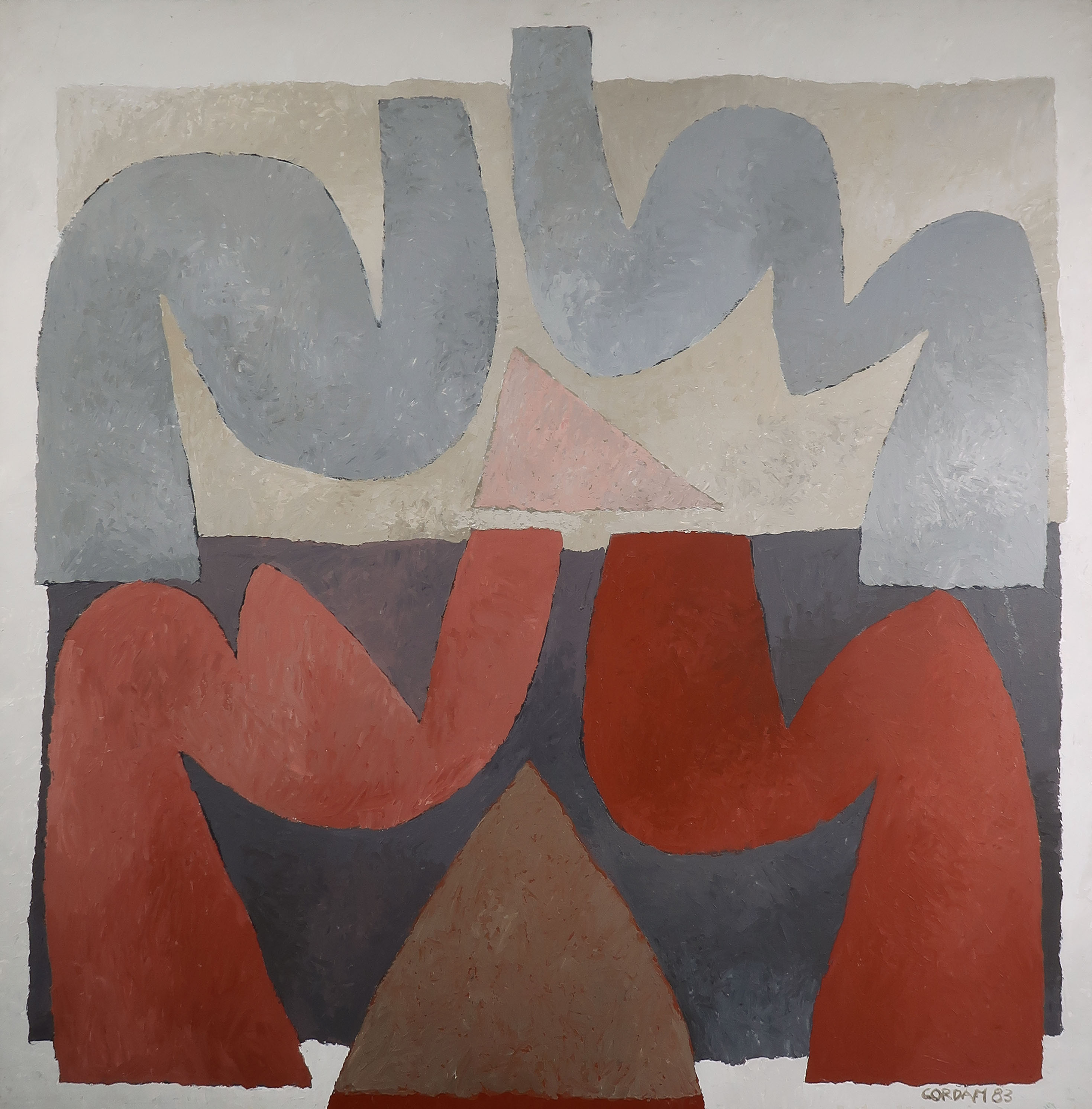 Cor Dam - Acryl op hout, Zonder titel - Ingelijst (Groot en zwaar) kopen? Bied vanaf 80!