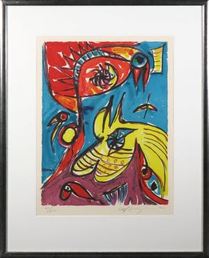 Carl-Henning Pedersen - Litho, Sprookjes van Andersen - Ingelijst kopen? Bied vanaf 1!