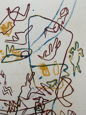 AcheterJan Voss - handgesigneerde kleurenlitho | 'Sans titre' | 1978 (Prent 190 Serie 12A)? Enchérissez de 65!
