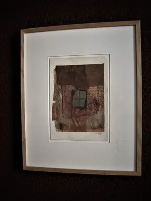 Niet of onleesbaar gesigneerd - Uit KLM collectie - Intrigerende Collage - bamboe/inkt/zilververf - gesigneerd kopen? Bied vanaf 1!