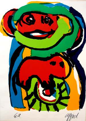 Karel Appel - Zeefdruk verkocht voor € 395!