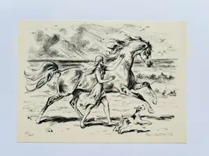 Emil Kotrba - Lot van twee paarden litho's kaufen? Bieten Sie von 55!