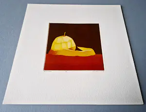 Joop Vegter - Mooie kleine mezzotint "afgeschilde Appel" - beperkte oplage - potloodgesigneerd kopen? Bied vanaf 75!
