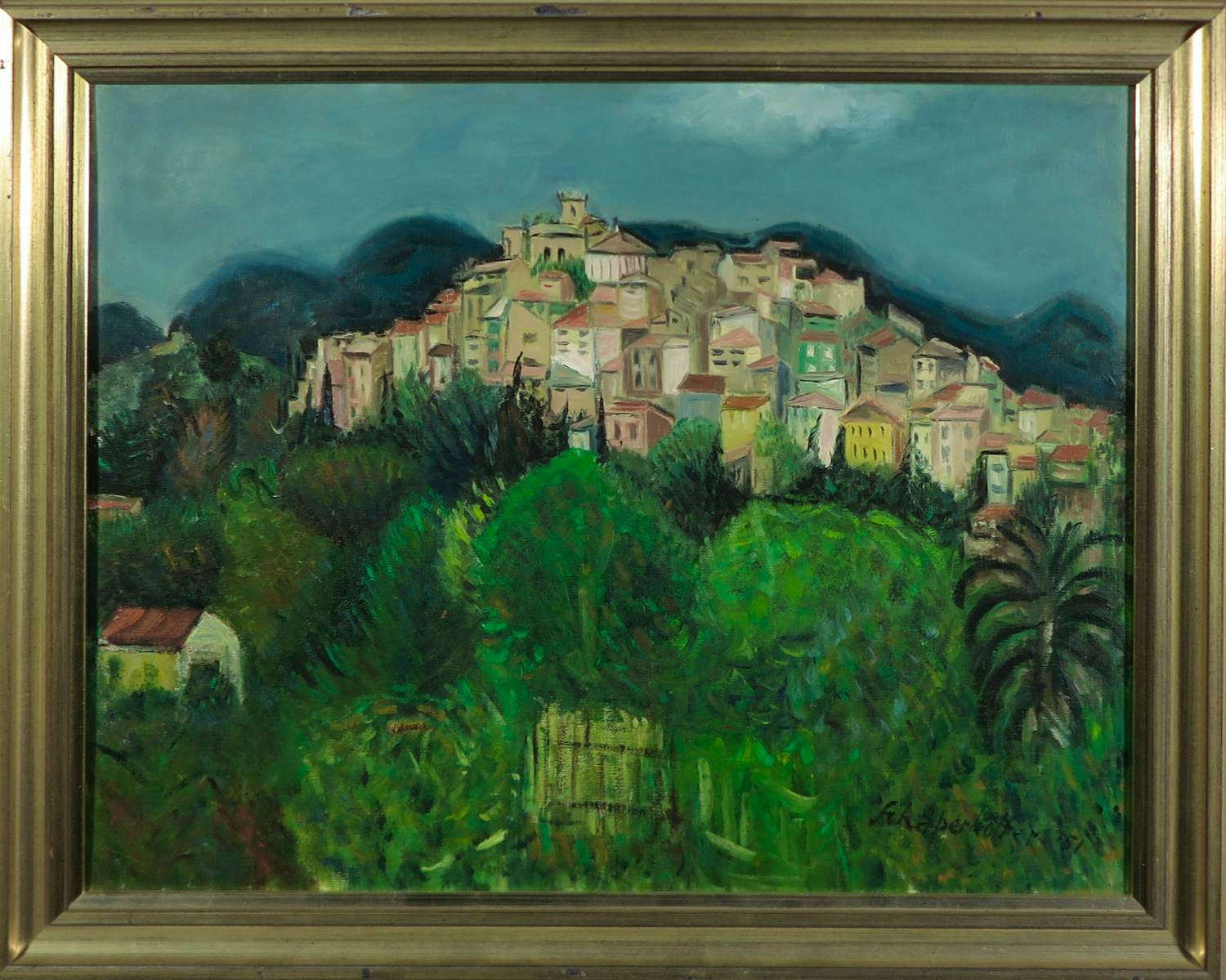 Gerard Schaperkotter - Olieverf op doek, Cagnes - Ingelijst kopen? Bied vanaf 250!