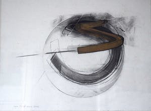 Jacques 't Kindt - "Aureole" - Tekening, Ingelijst kopen? Bied vanaf 70!