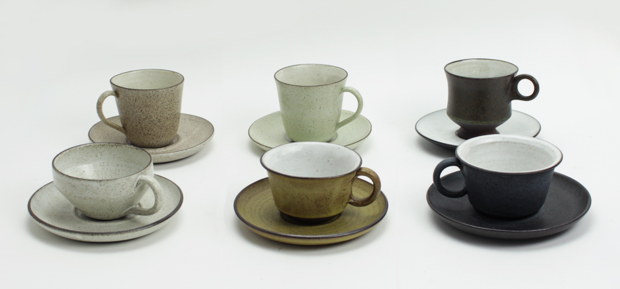 Potterij Zaalberg - 6 aardewerk kop en schotels kopen? Bied vanaf 20!