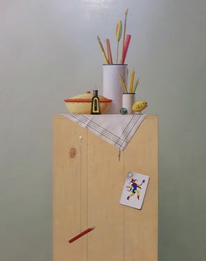 Ruud Verkerk - Stilleven, olieverf op paneel (mooi ingelijst) kopen? Bied vanaf 795!