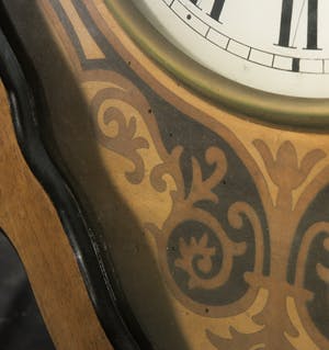 Curiosa - Houten oeil de boeuf wandklok met inlegwerk kopen? Bied vanaf 1!