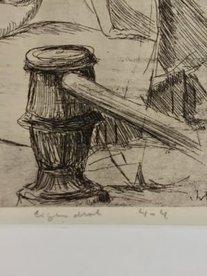 Jan van Riel - Naakt pentekening eigen druk 4 x 4 kopen? Bied vanaf 199!