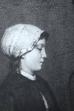 François Nicolas Auguste Feyen-Perrin - ets- Bretonse vissersmeisjes 1880 + 2 litho's Scheveningen kopen? Bied vanaf 40!